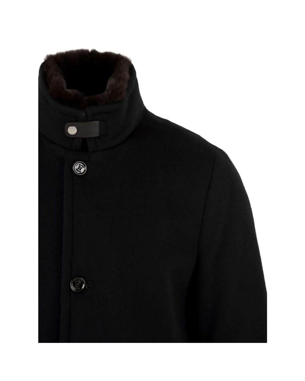 Single-Breasted Coats Moorer de hombre de color Black