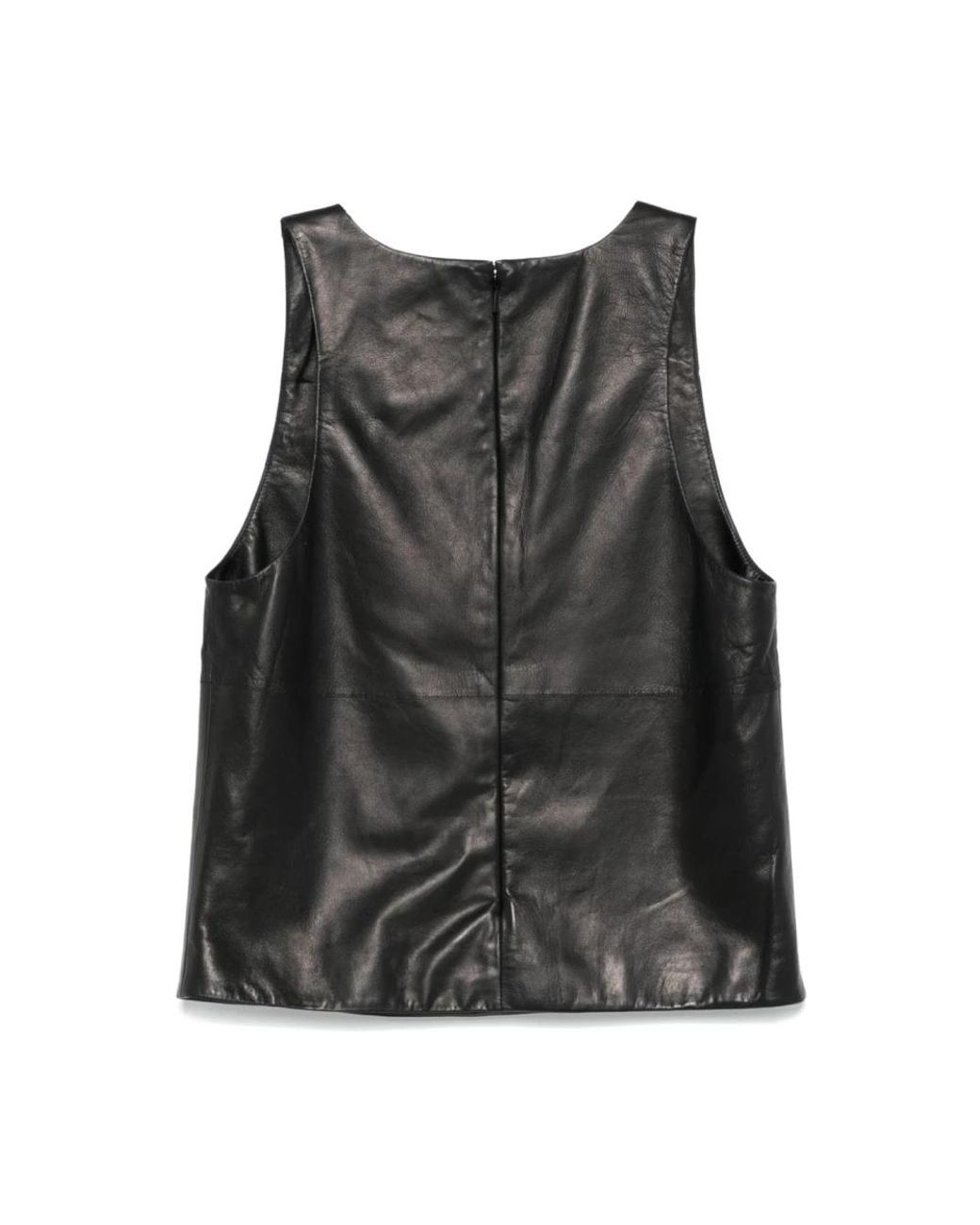 Saint Laurent Black Sleeveless Tops
