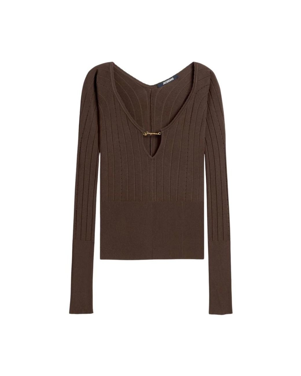 Jacquemus Brown Round-Neck Knitwear