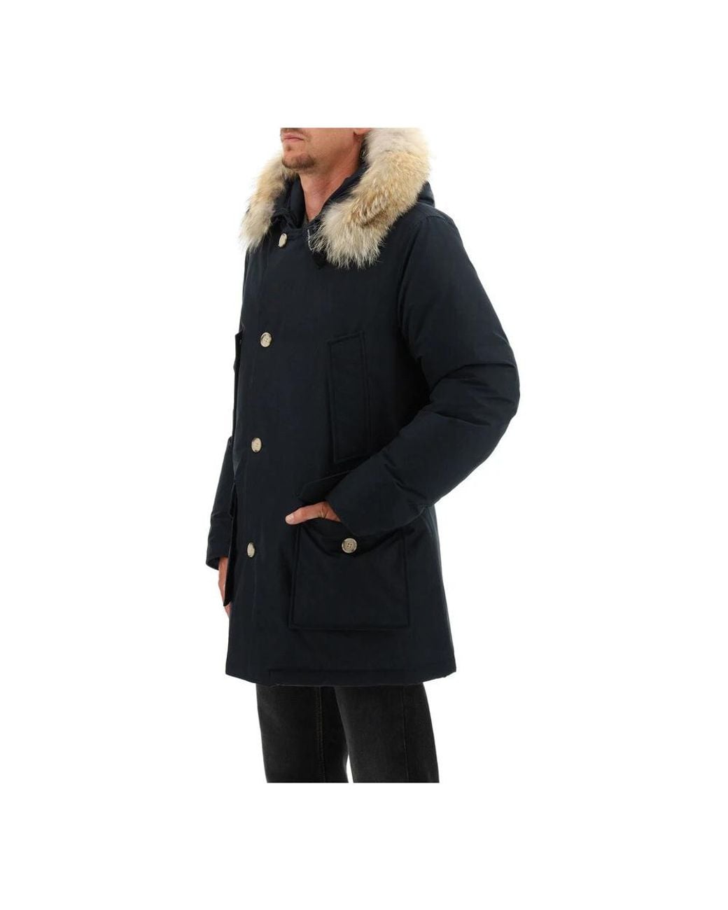 Woolrich Blue Down Jackets for men