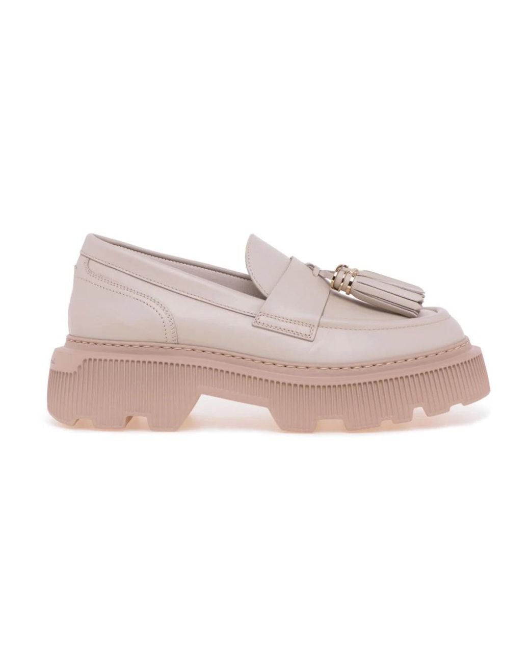 Santoni Pink Tassel Loafer