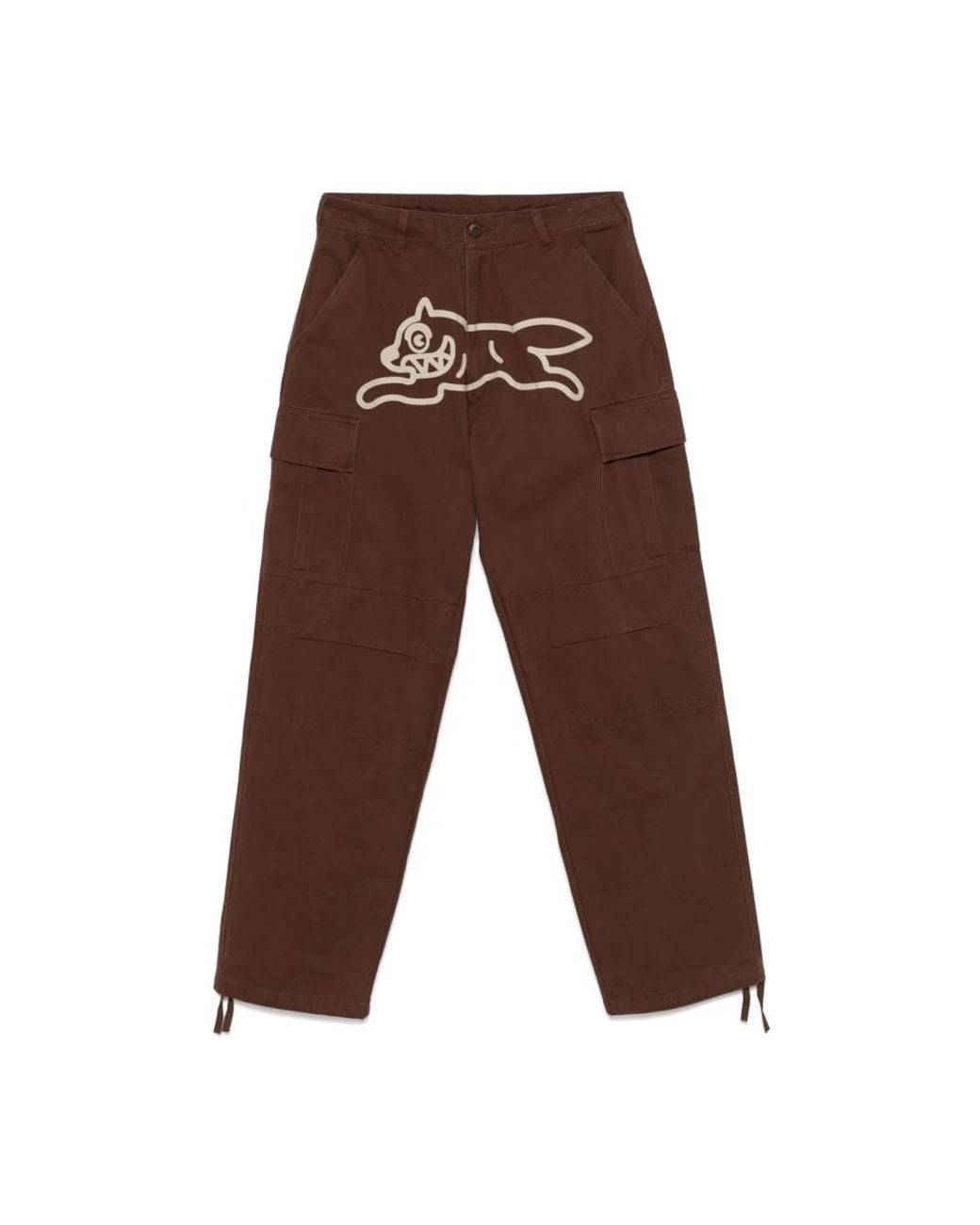 ICECREAM Brown Straight Trousers for men