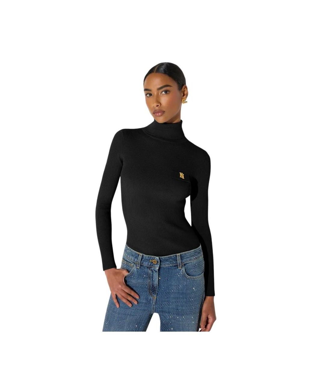 Elisabetta Franchi Black Turtlenecks