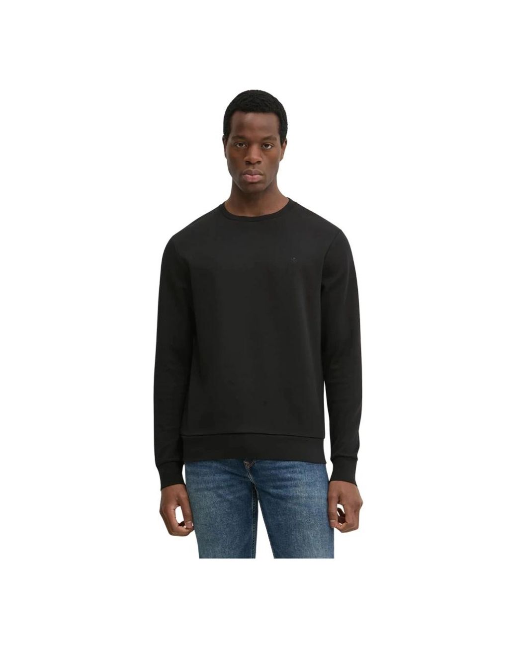 Hackett Double Knit Crew-Neck Sweat in het Black voor heren