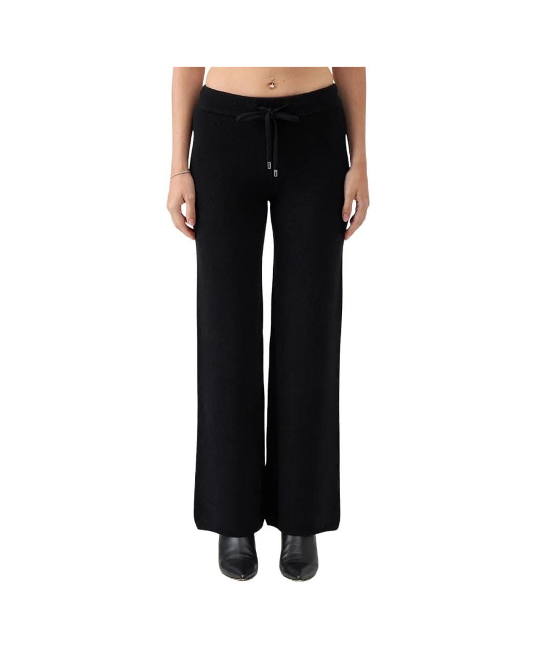 Ermanno Scervino Black Wide Trousers
