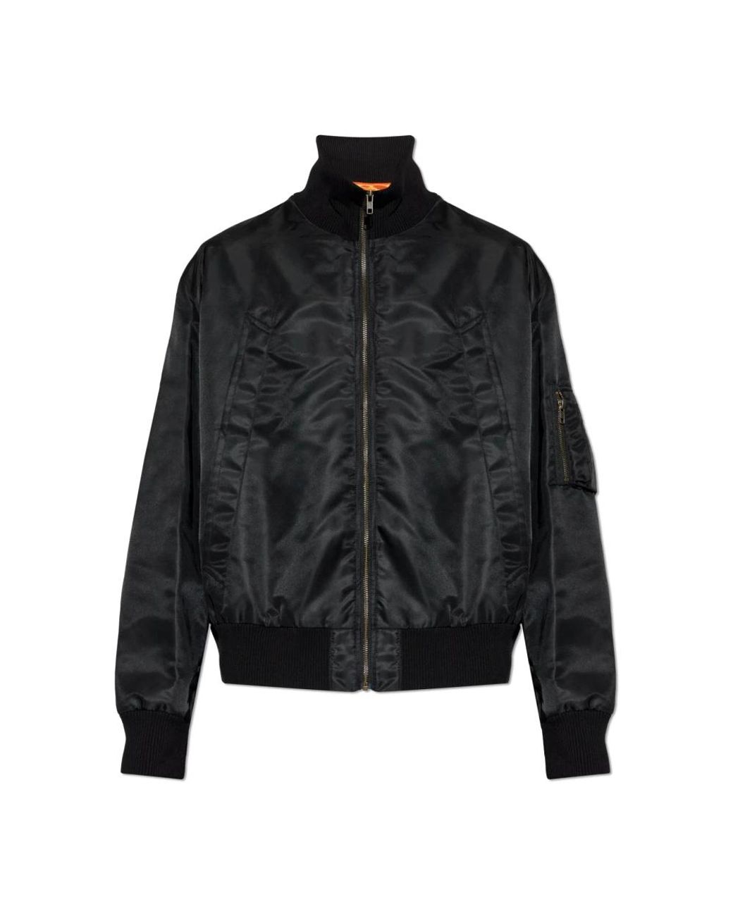 MM6 by Maison Margiela Jassen ,Zwart ,Leer Bomberjack in het Black voor heren