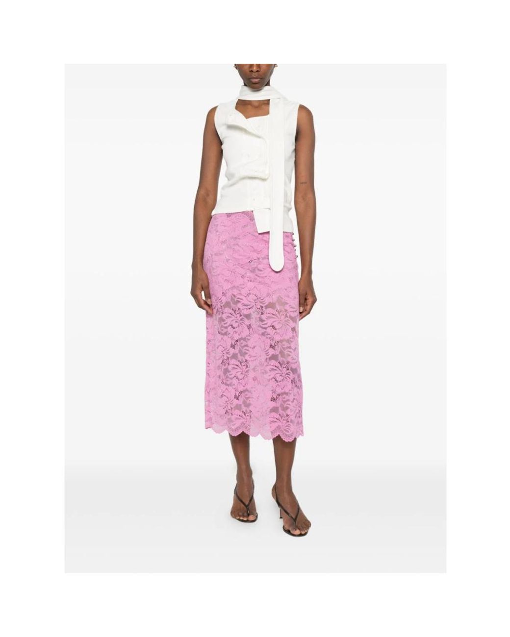 Rabanne Pink Midi Skirts