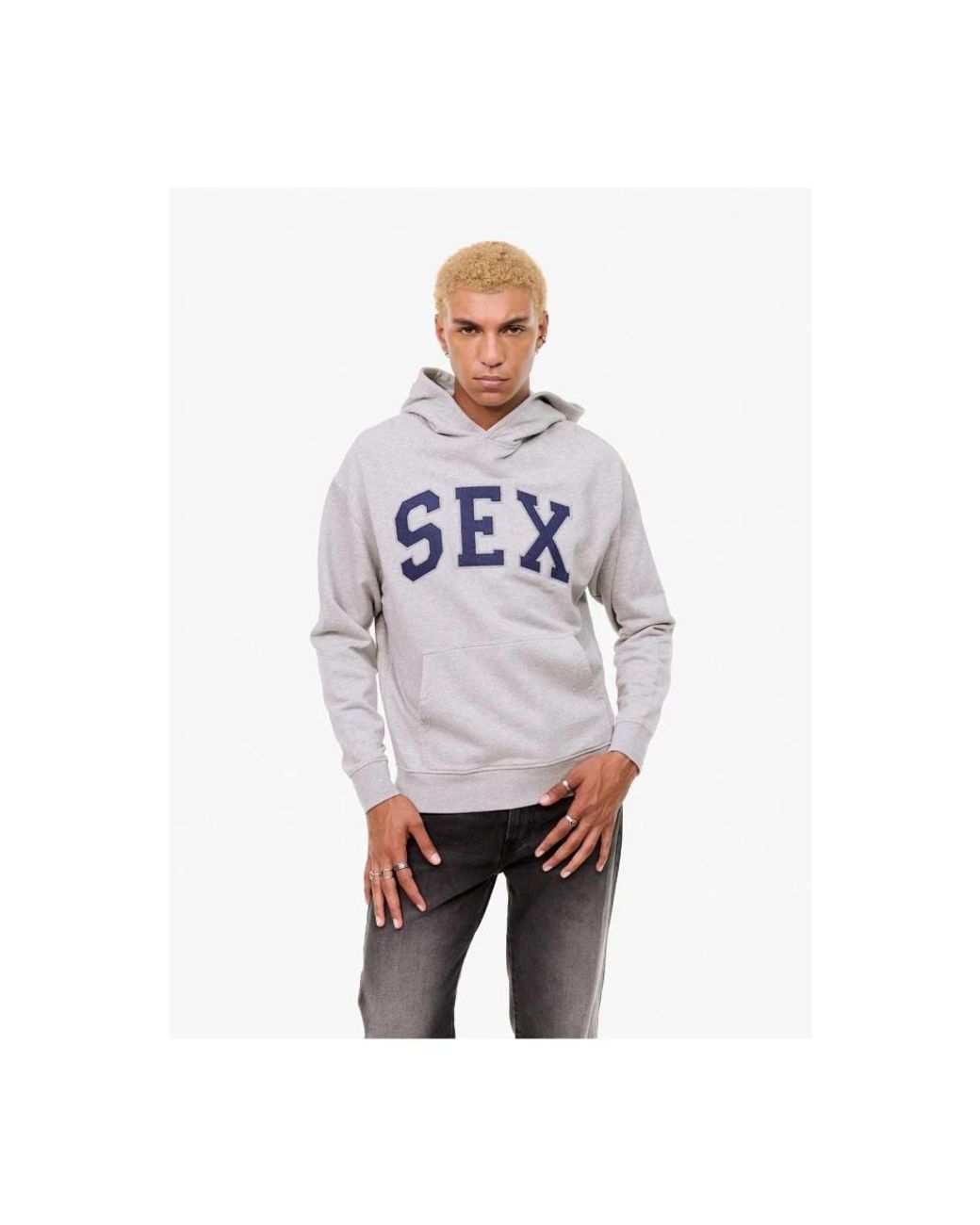 Carne Bollente Gray Hoodies for men