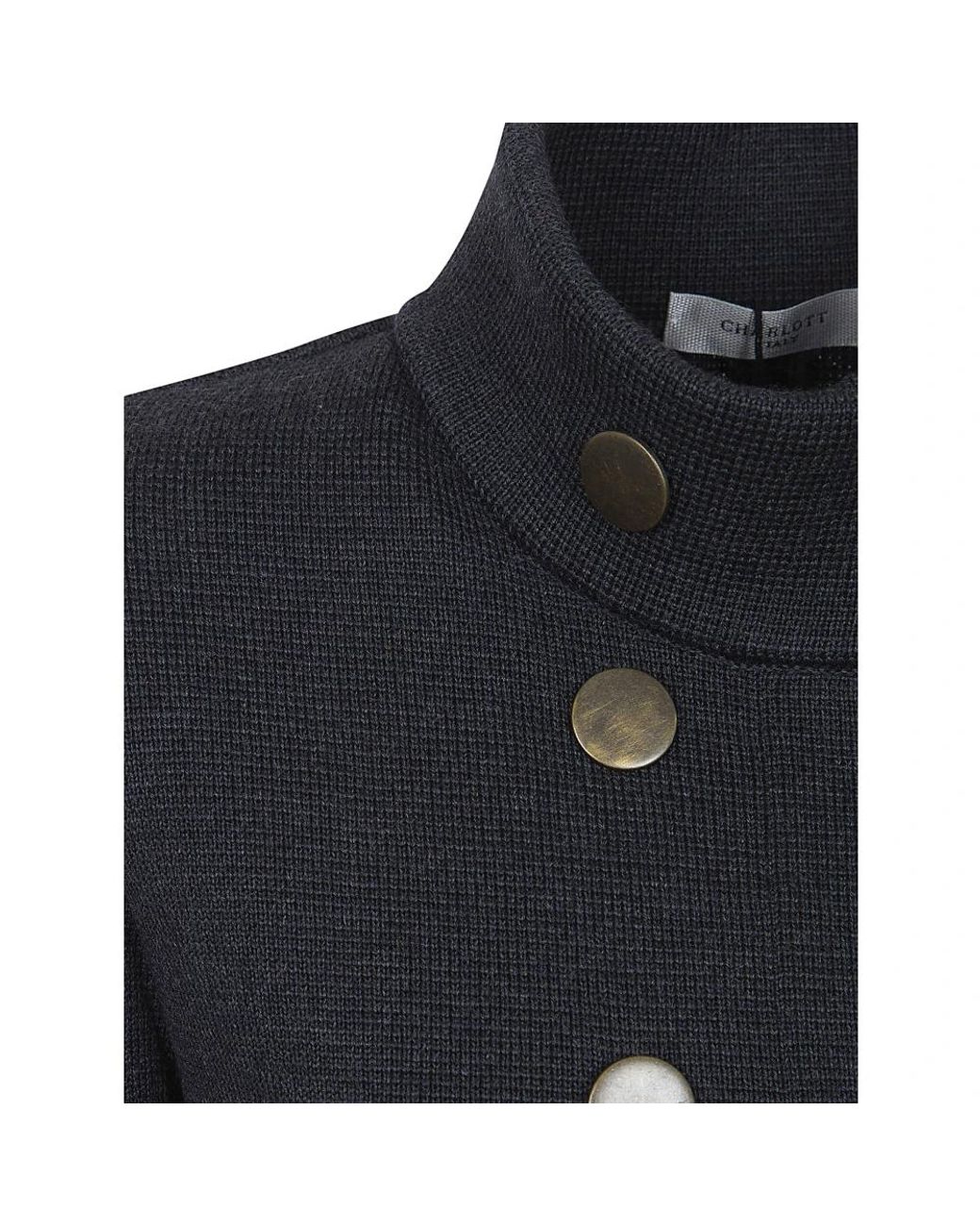 Charlott Black Double-Breasted Coats