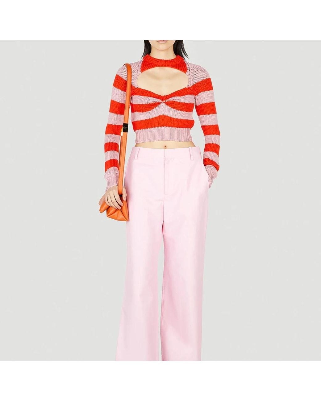 Marni Pink Straight Trousers