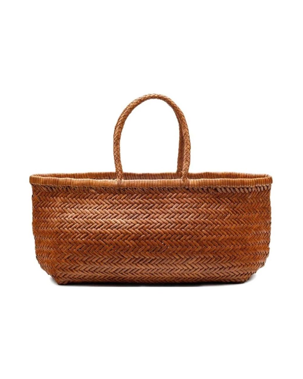 Dragon Diffusion Brown Nantucket Große Gewebte Ledertasche