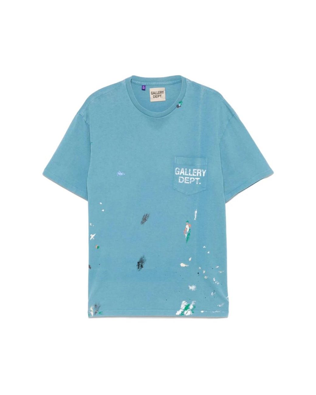 GALLERY DEPT. Tops ,Blauw Blauw-Groene Zak T-Shirt in het Blue voor heren