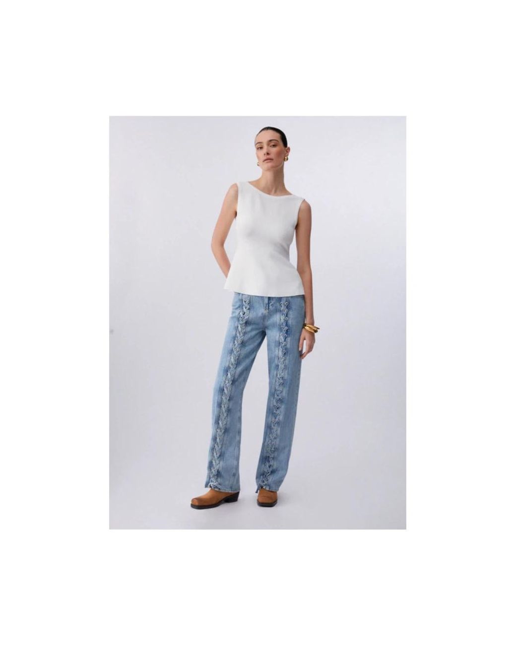 Liu Jo White Sleeveless Tops