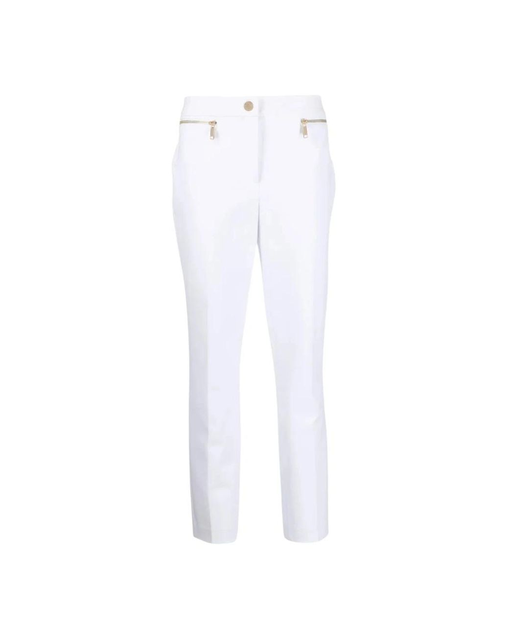 Michael Kors White Slim-Fit Trousers
