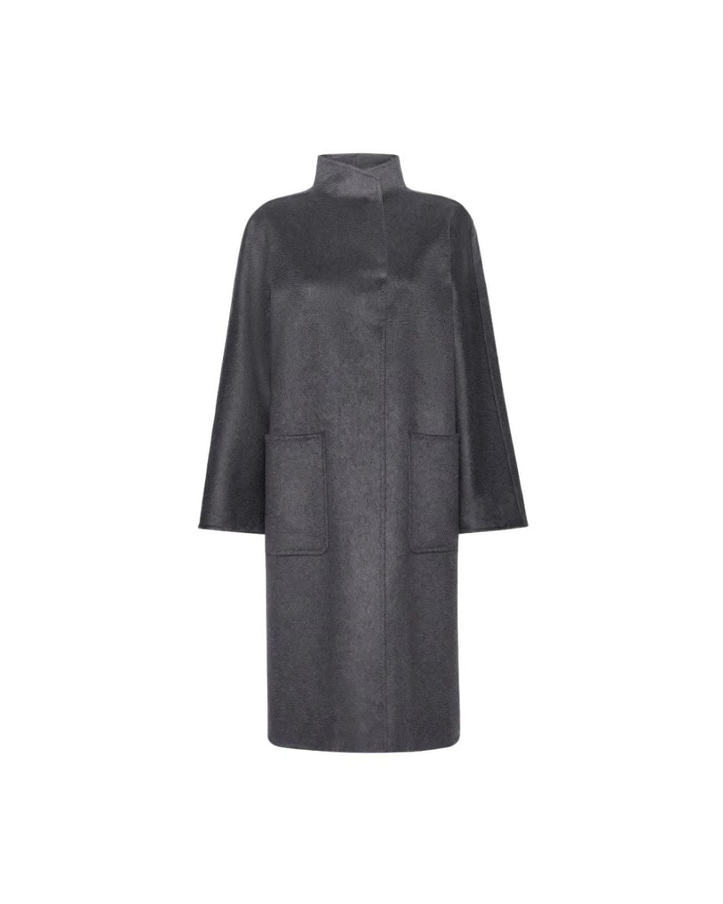 Max Mara Gray Single-Breasted Coats
