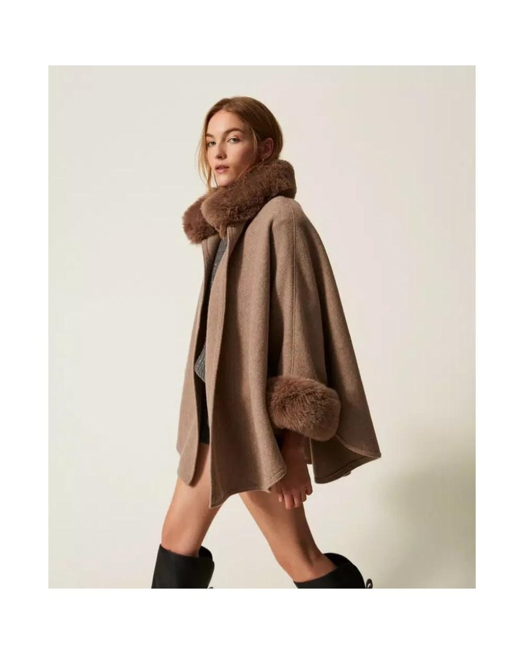 Twinset Brown Ponchos