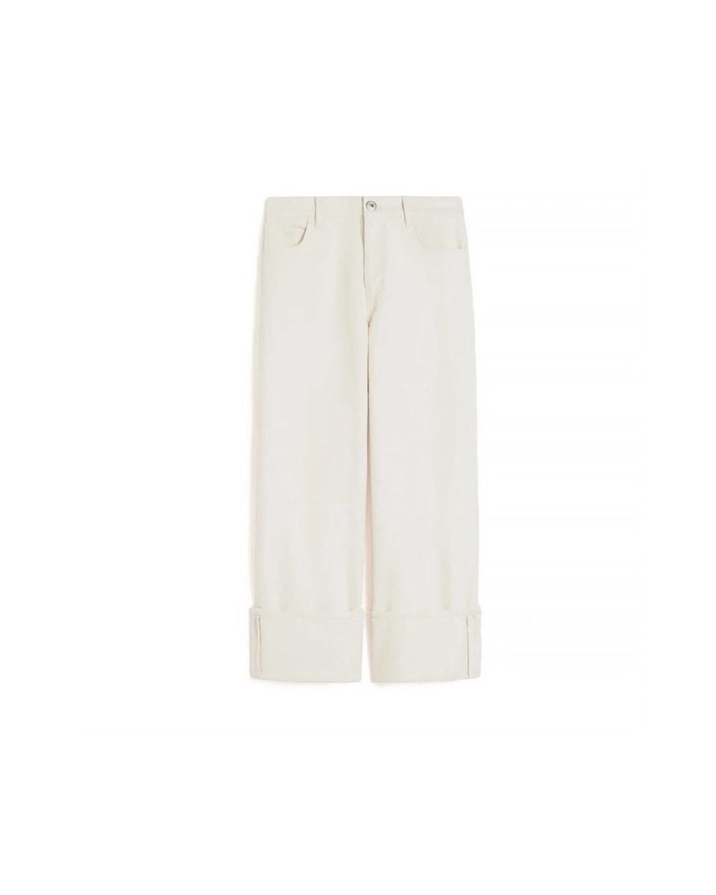 Weekend by Maxmara White Cropped Trousers