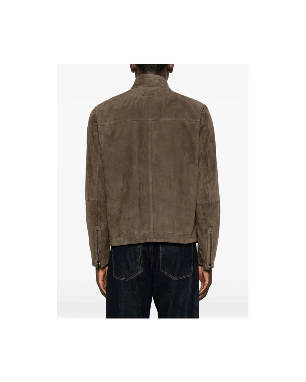Leather Jackets Brioni pour homme en coloris Brown