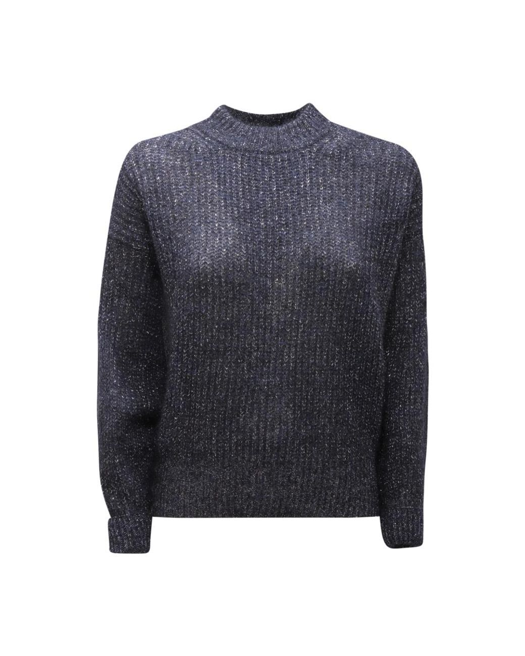 D.exterior Blue Round-Neck Knitwear