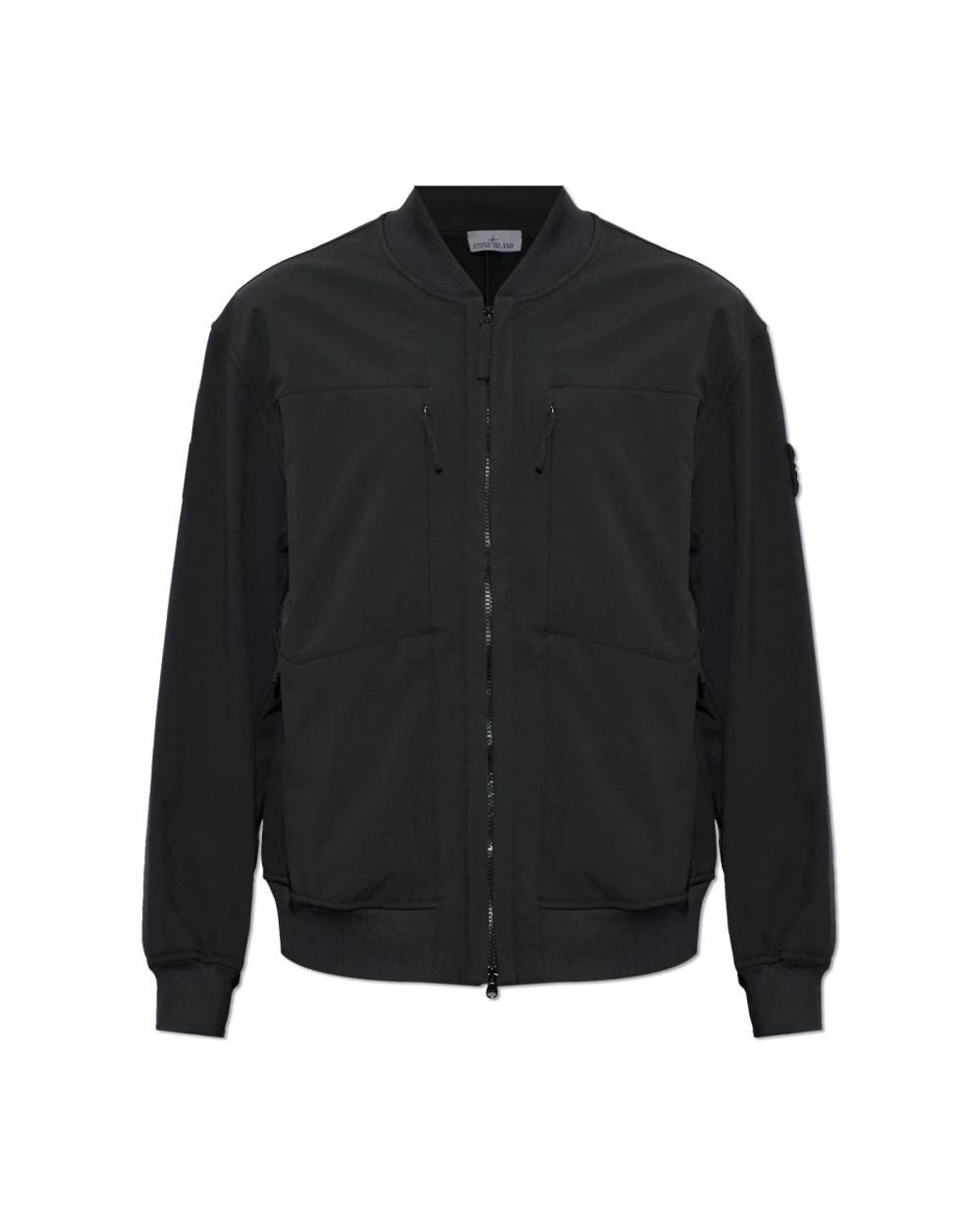 Stone Island Black Bomber Jackets for men