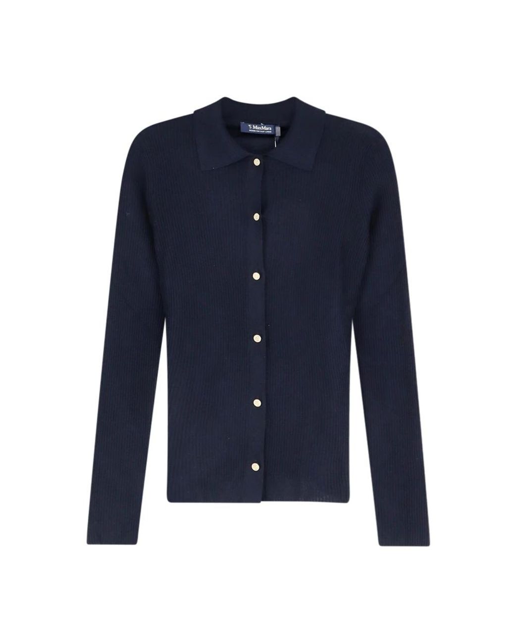 Max Mara Blue Rippstrick-Cardigan