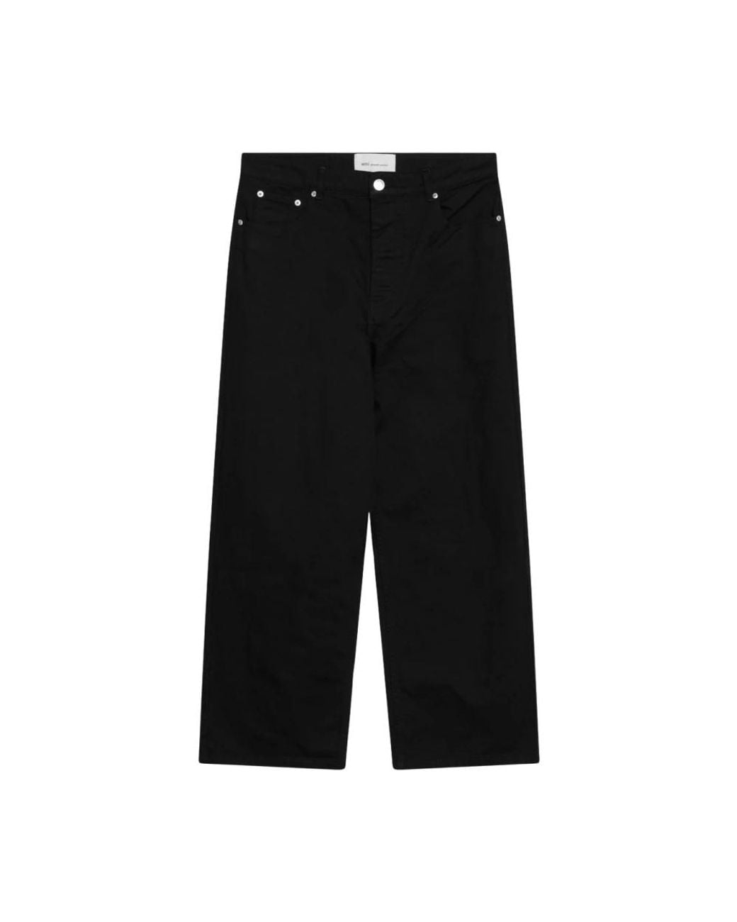 AMI Black Straight Fit Jeans for men
