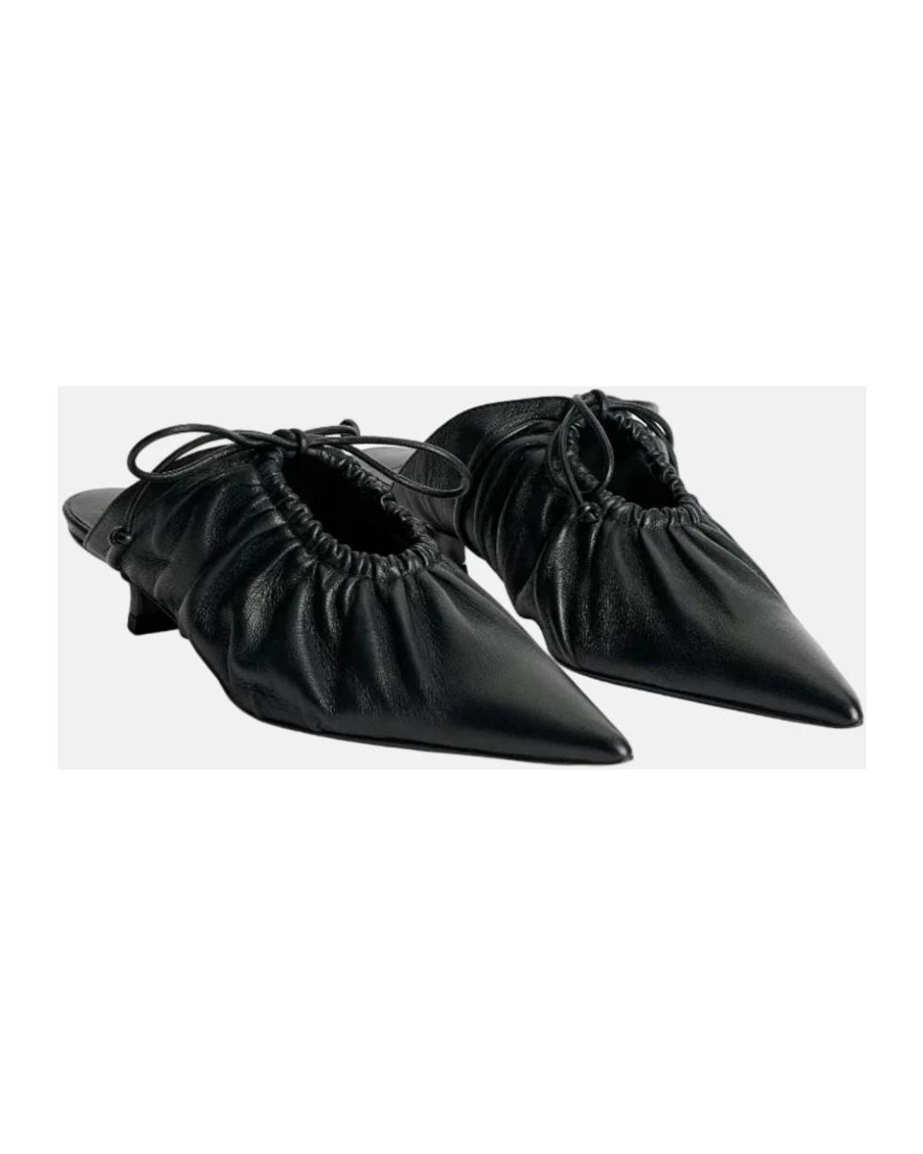 By Malene Birger Black Heeled Mules