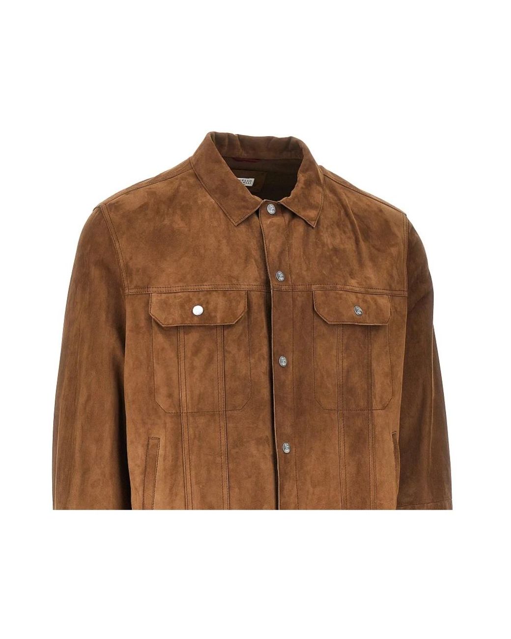 Leather Jackets Brunello Cucinelli pour homme en coloris Brown