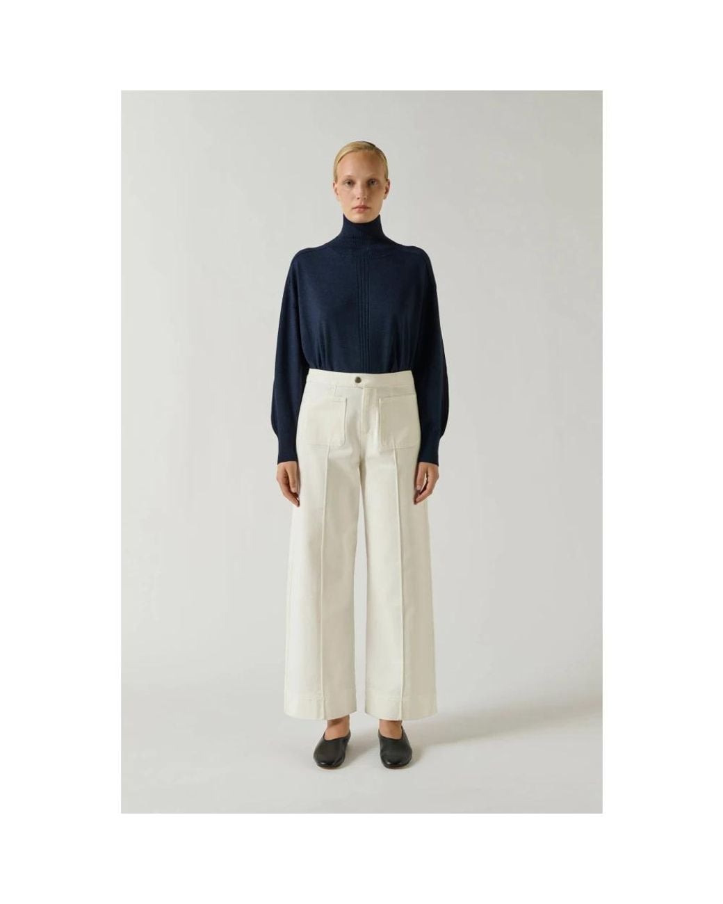 Soeur White Wide Trousers