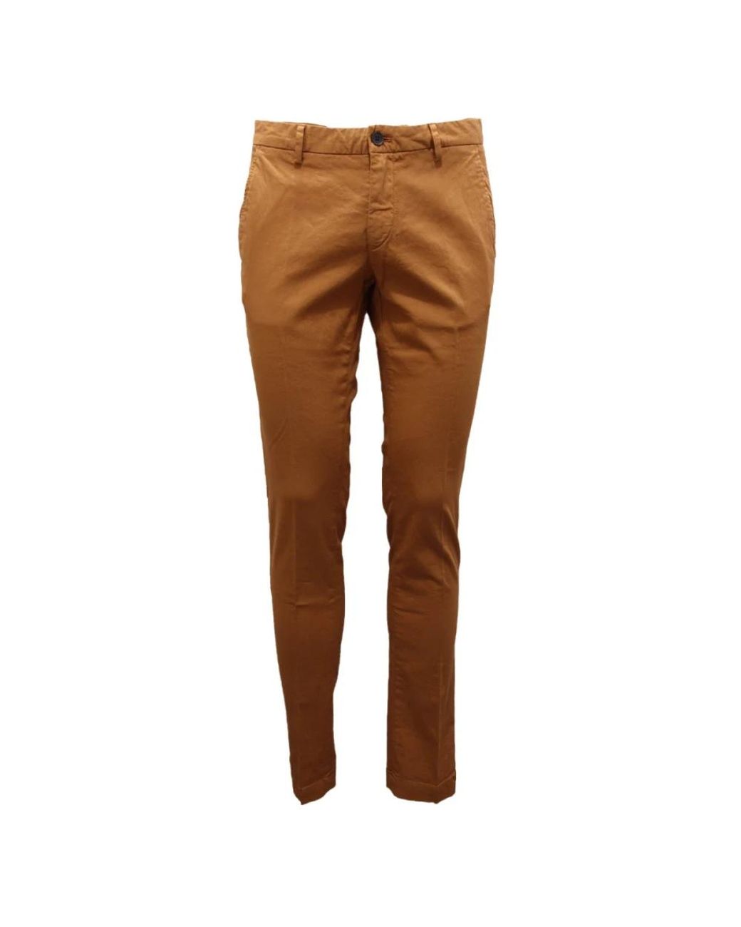 Mason's Brown Slim-Fit Trousers for men