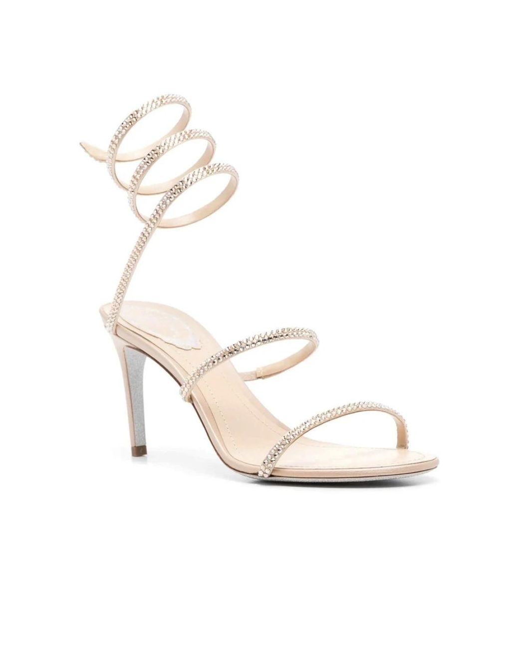 Rene Caovilla White High Heel Sandals