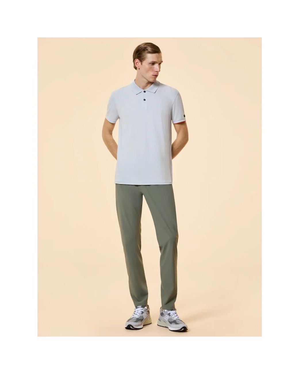 Slim-Fit Trousers Rrd de hombre de color Green
