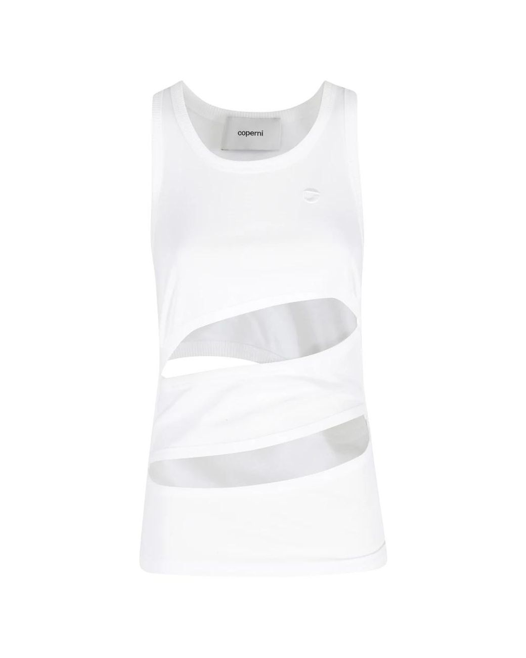 Coperni White Sleeveless Tops