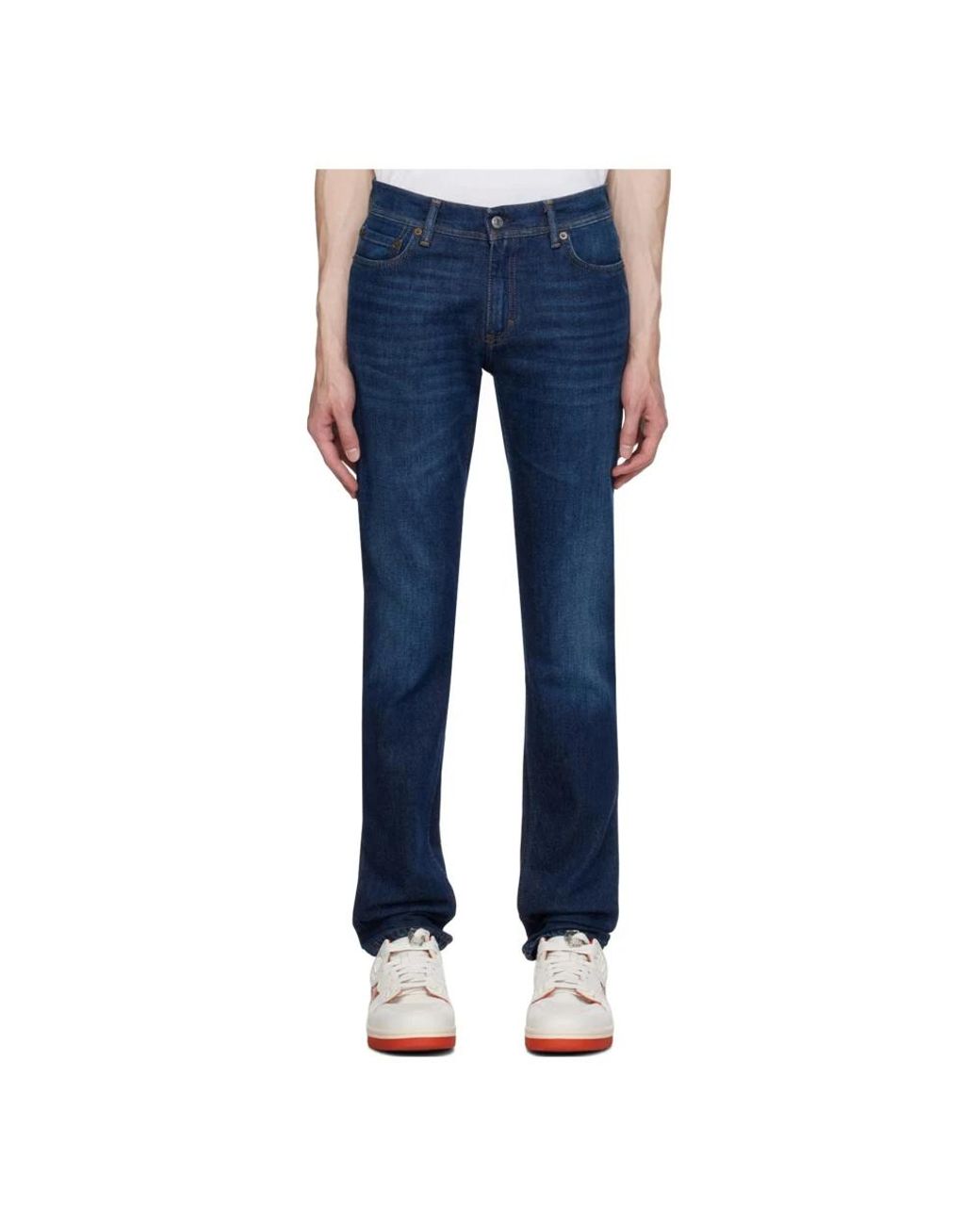 Acne Blue Straight Fit Jeans for men