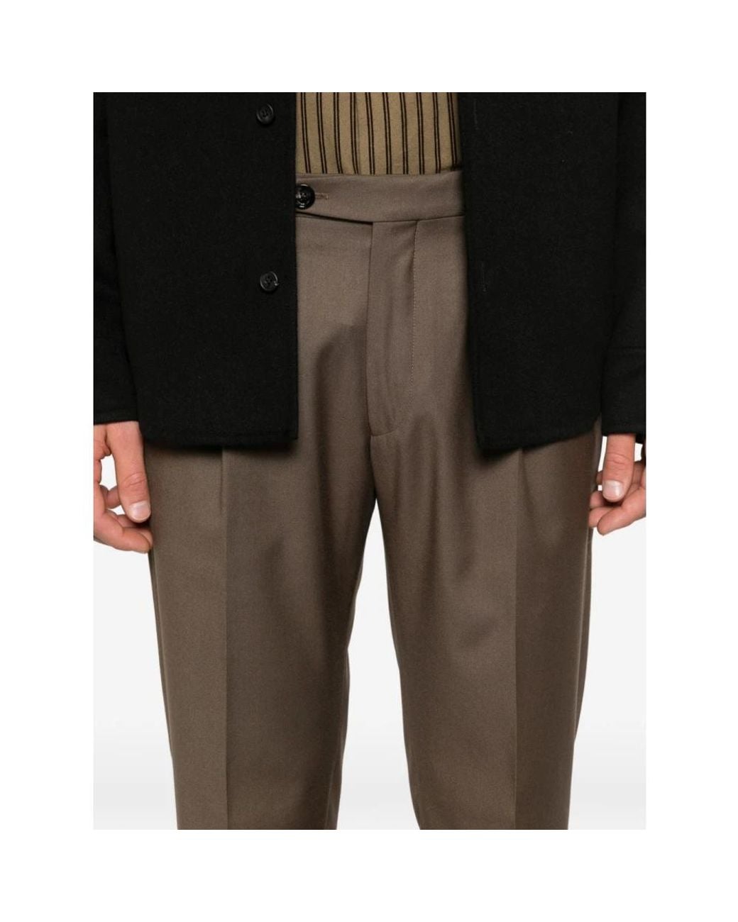Michael Coal Brown Suit Trousers for men