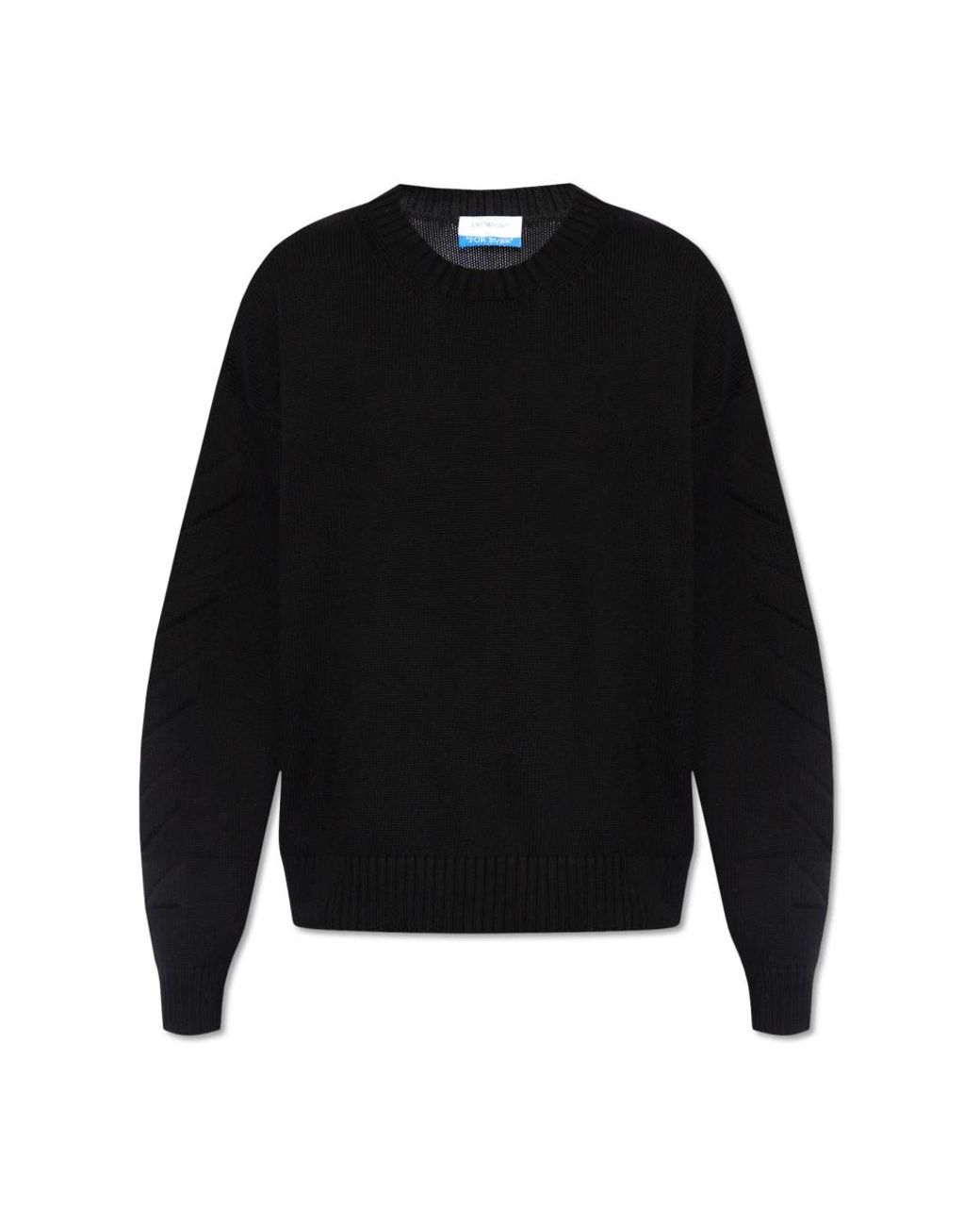 Off-White c/o Virgil Abloh Black Round-Neck Knitwear for men