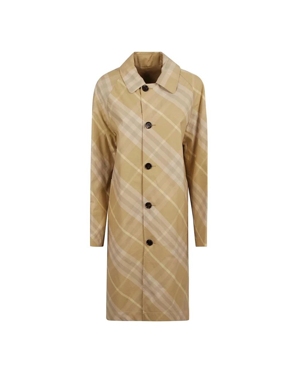 Burberry Natural Single-Breasted Coats