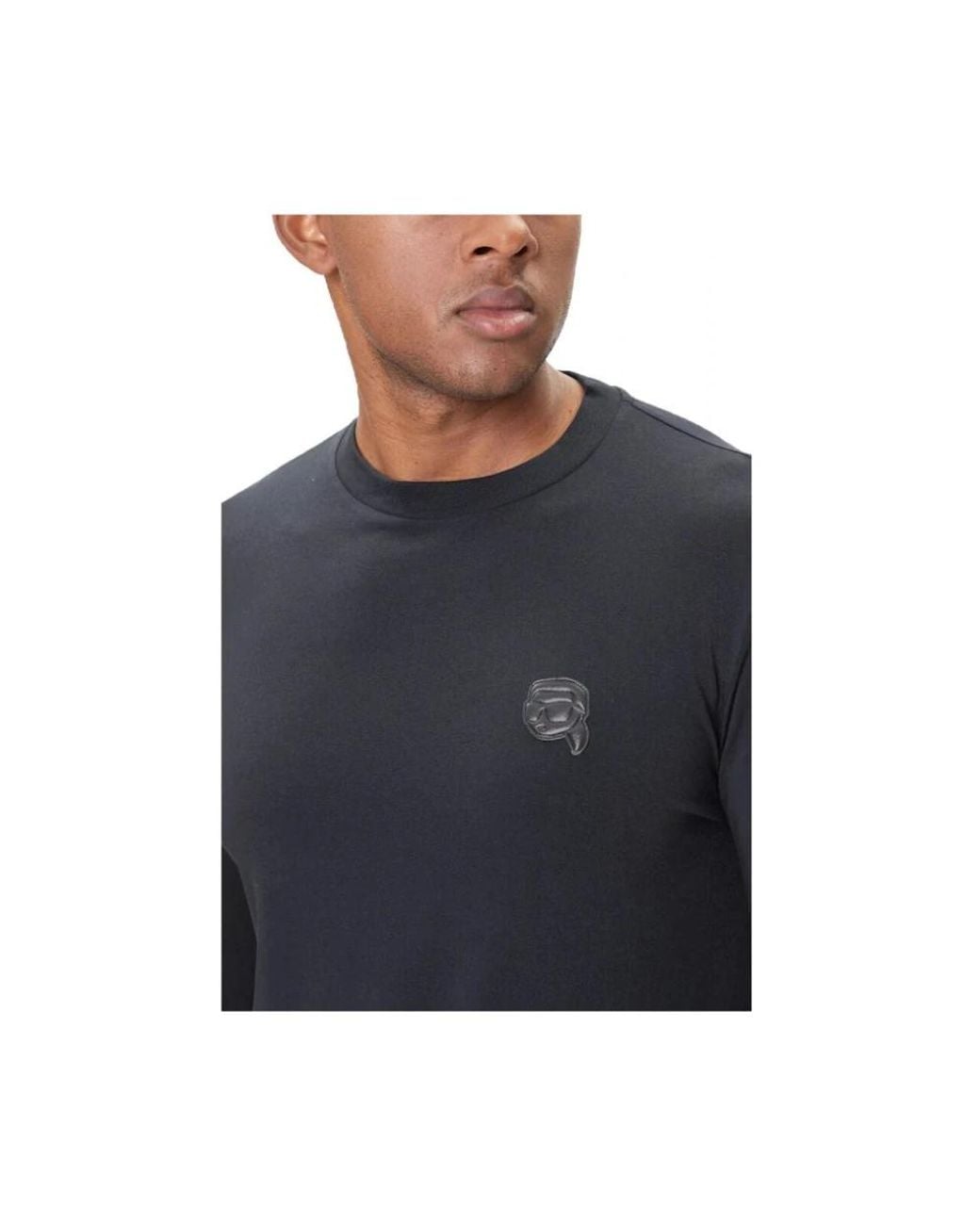 Karl Lagerfeld Blue Long Sleeve T-Shirts for men