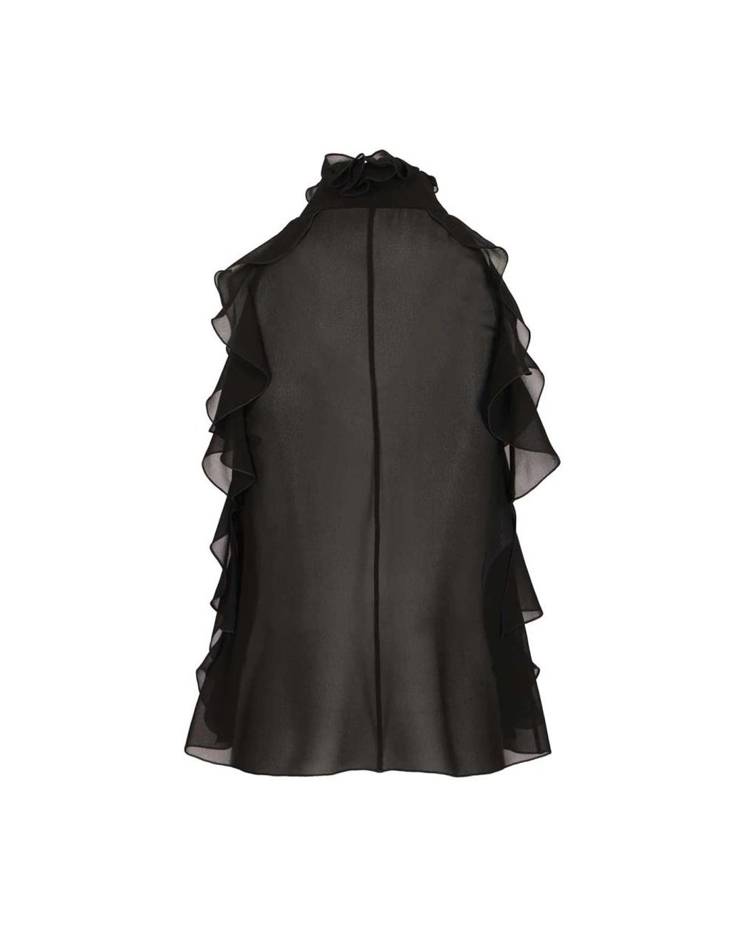 McQueen Black Sleeveless Tops