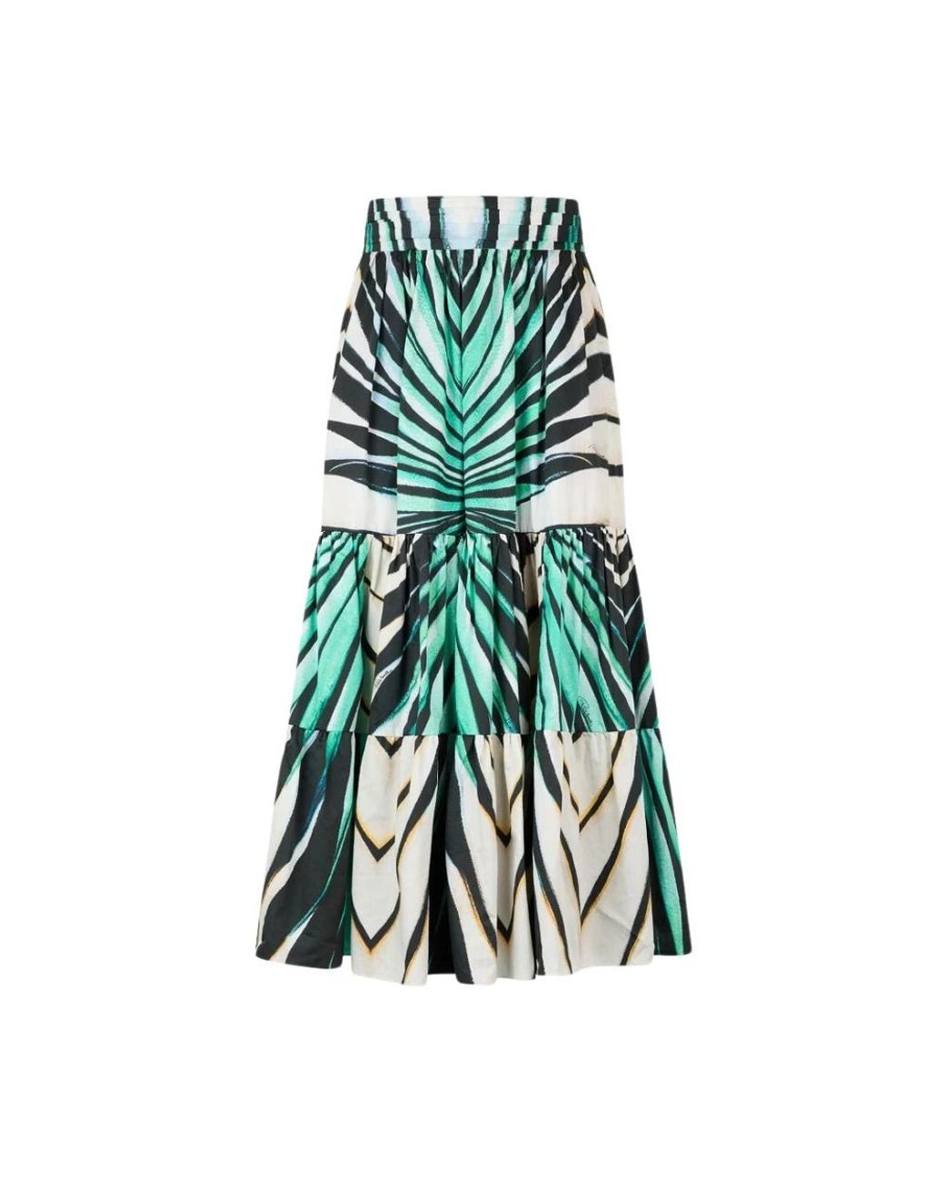 Roberto Cavalli Green Midi Skirts