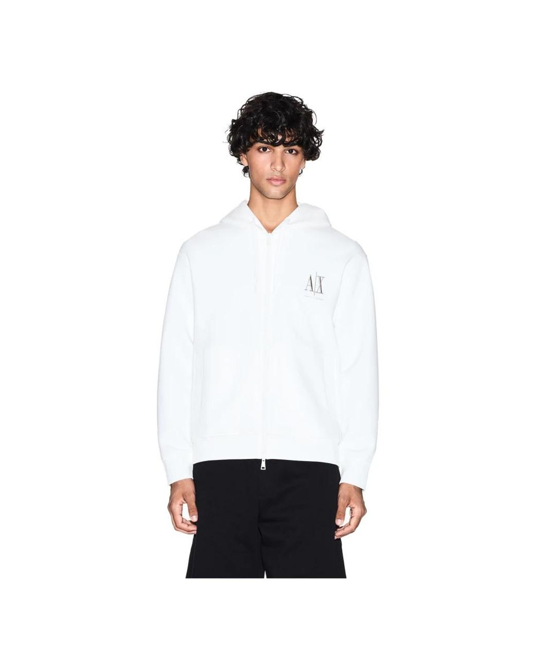 ARMANI EXCHANGE White Zip-Throughs for men