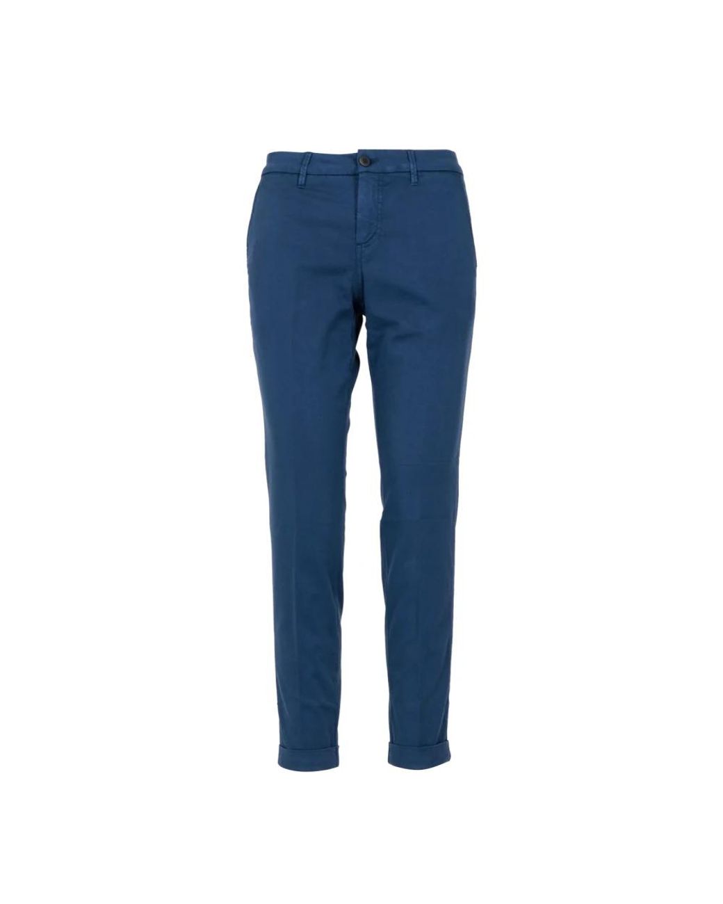Fay Blauwe Katoenen Broek in het Blue