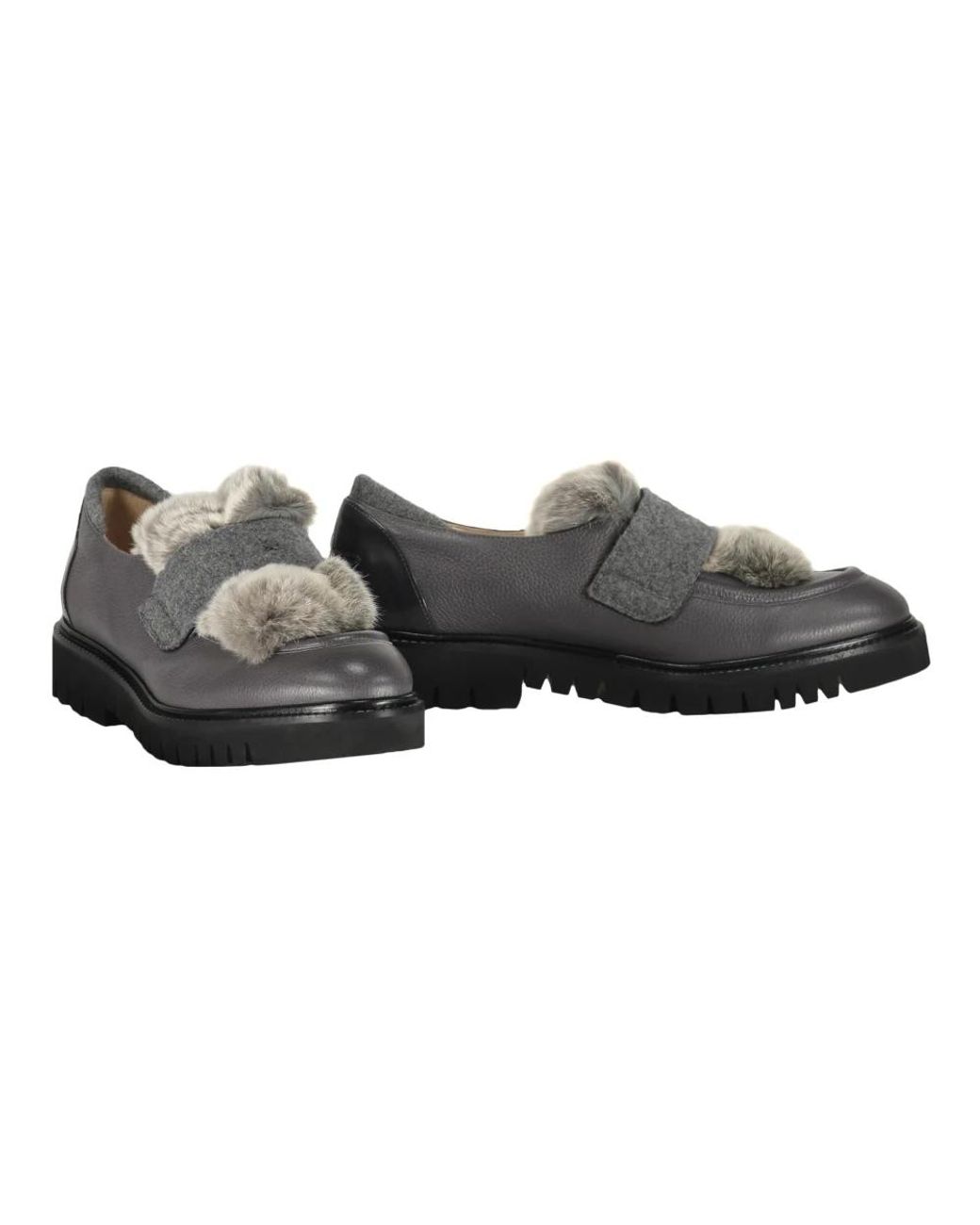 Lorena Antoniazzi Gray Loafers