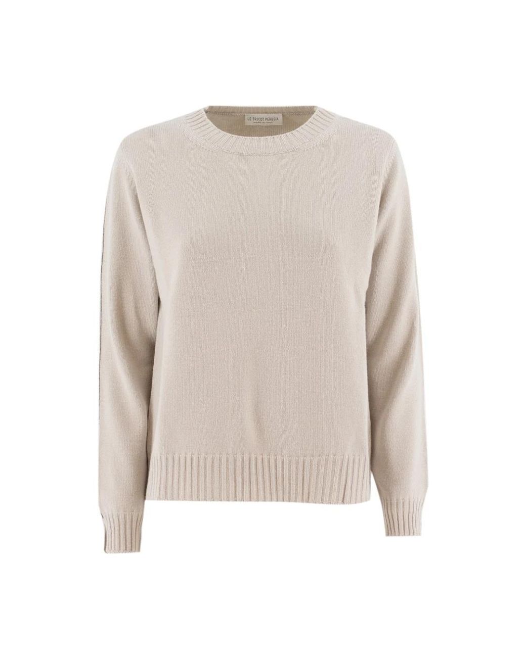 Le Tricot Perugia Natural Round-Neck Knitwear