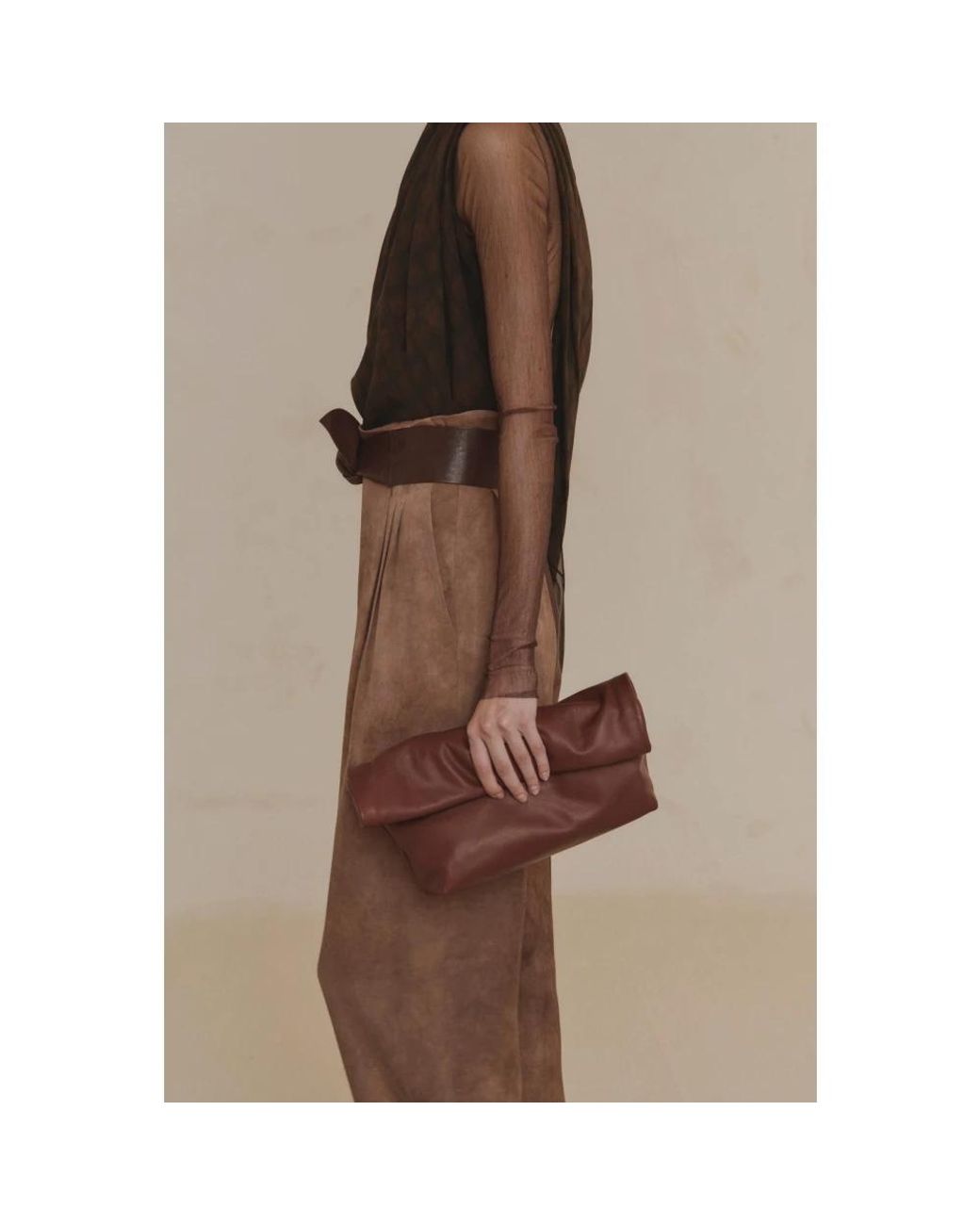 Cortana Brown Clutches