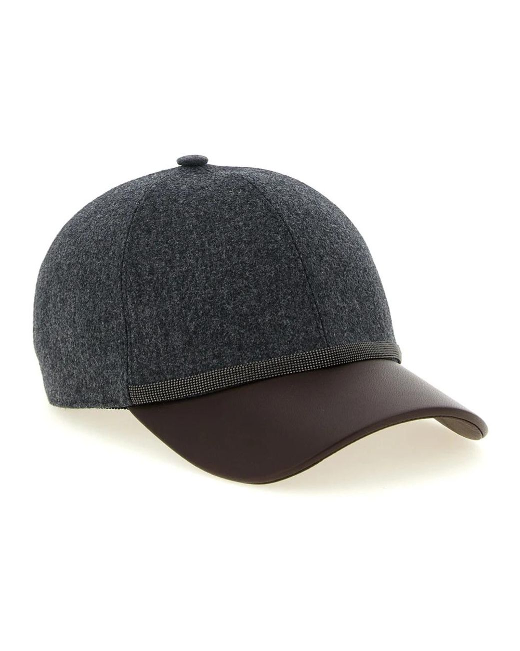 Brunello Cucinelli Gray Baseball Cap