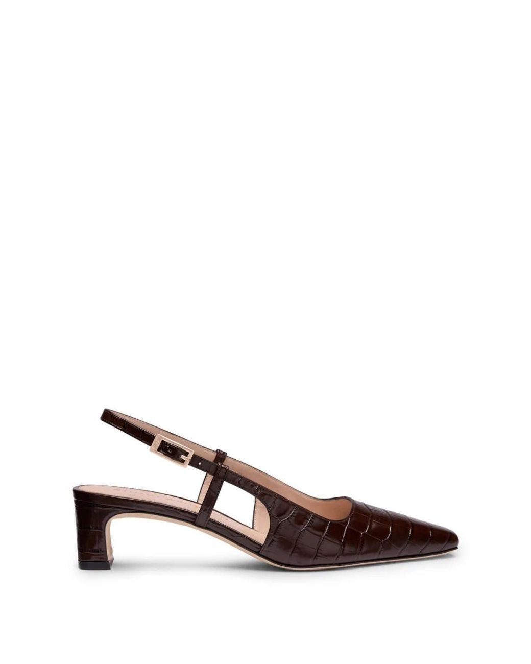 Stuart Weitzman Brown Baby Babette Slingback Pump