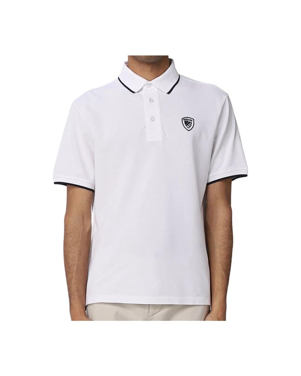 Polo Shirts Blauer pour homme en coloris White