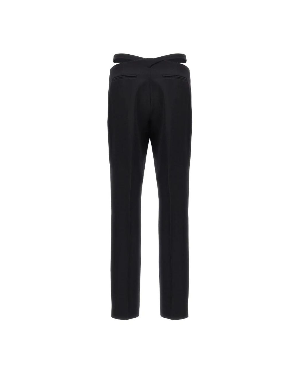 The Attico Black Straight Trousers