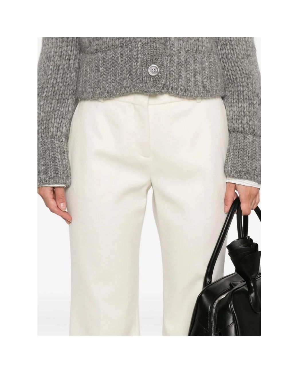 Ermanno Scervino White Wide Trousers